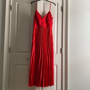Red Silk Cocktail Dress
